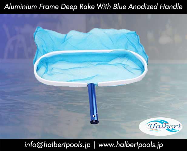 Aluminium Frame Deep Rake With Blue Anodized Handle