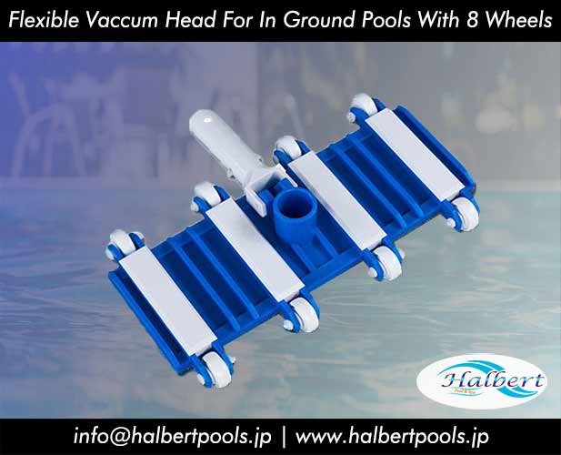 Flexible Vaccum Head For In Ground Pools With 8 Wheels