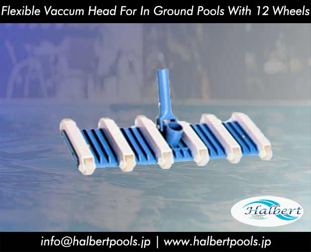 Flexible Vaccum Head For In Ground Pools With 12 Wheels